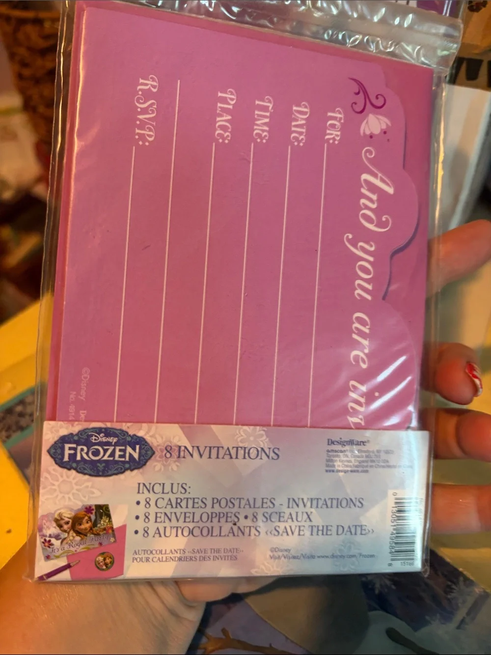 Disney Frozen Party Set with Olaf, Elsa & Anna - Bags and Invitations